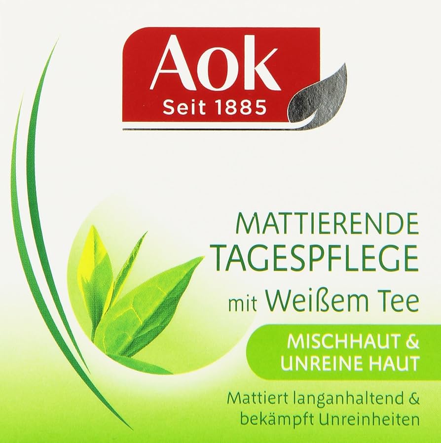 aok mattierende tages pflege mit weisem tee