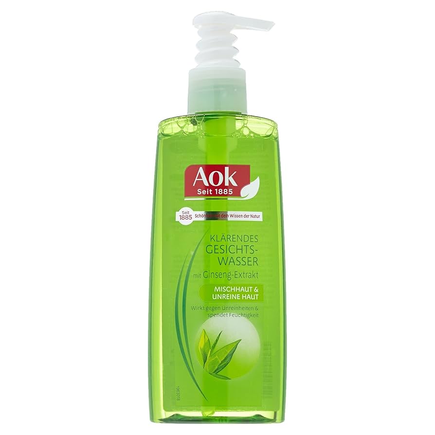 aok klarendes gesichts wasser