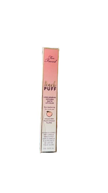 toofaced peach puff matte lip color stoked