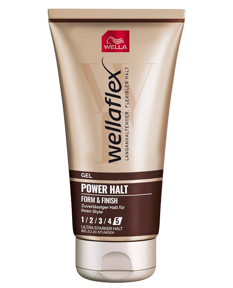 wellaflex power halt form&finish hair gel 150ml