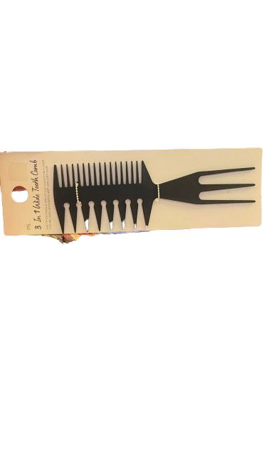 3in 1 wide tooth hair comb
