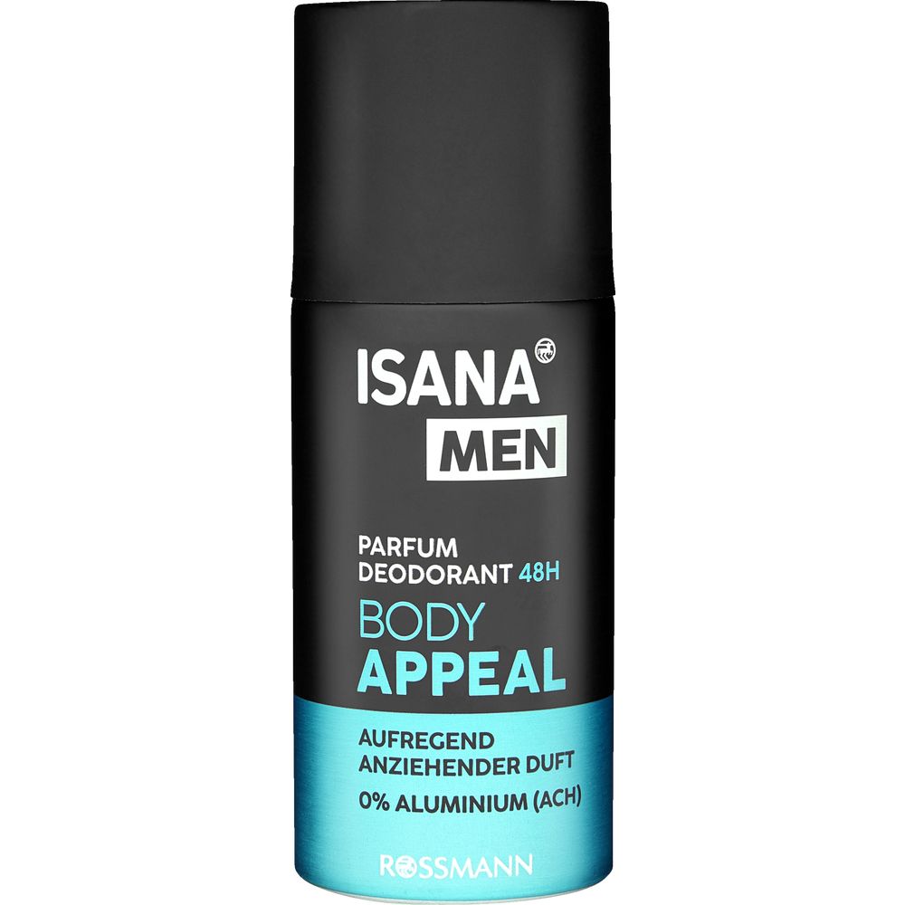 isana men parfum deodorant 48h body appeal 150ml