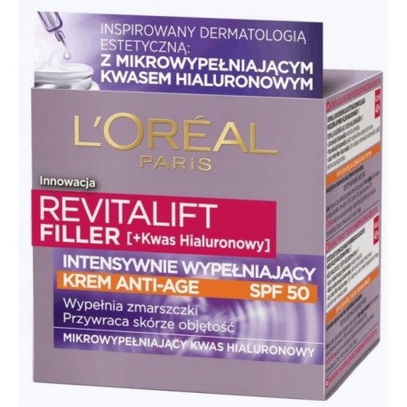 loreal revitalift filler intensive day cream spf50