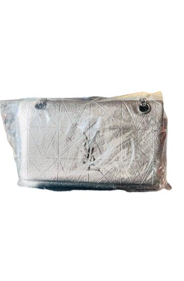 ysl shine gray color hand bag