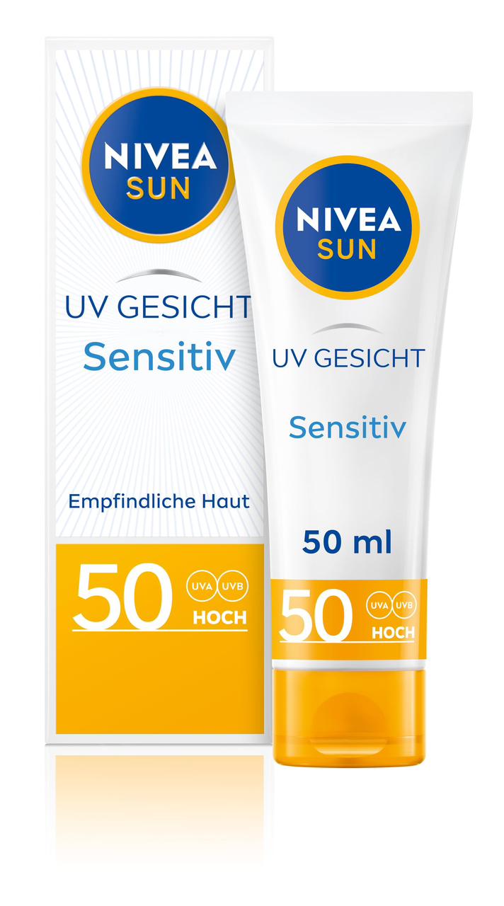 nivea sun uv gesicht sensitiv 50ml berugt spf 50