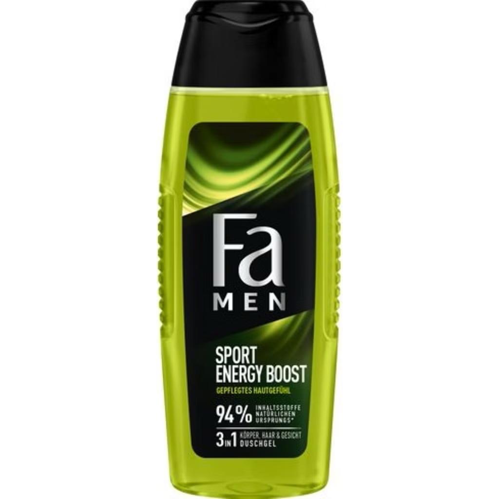fa men sport energy boost 3in1 body wash 250ml