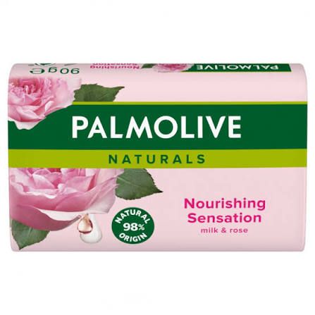 palmolive natural milk & rose soap 90g