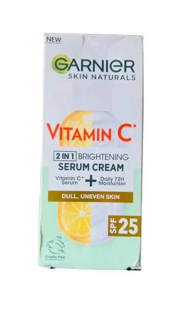 garnier vitamin c 2in1 brightening serum cream spf25