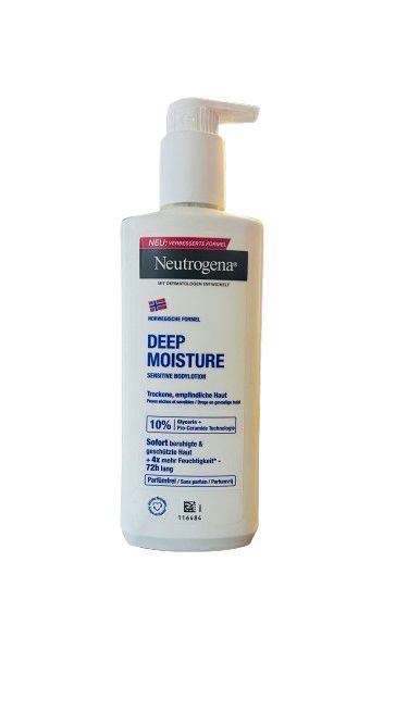 neutrogena deep moisture sensitive body lotion 250ml