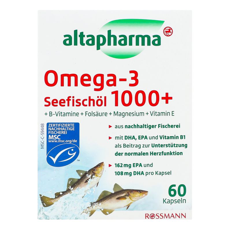 altapharma omega-3 seefischoil 1000+kapsein 60