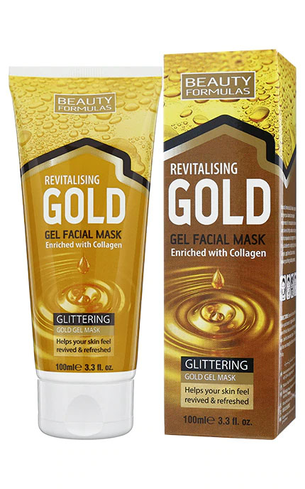 beauty formulas gold gel facial mask 100ml